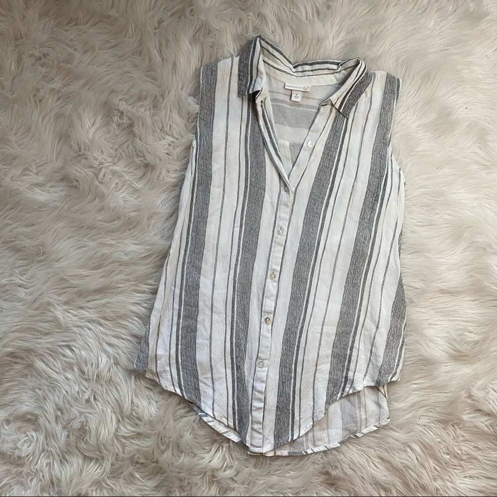 Striped Button Down Tank - Picture 7 of 8